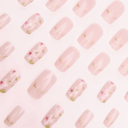 Floral Art Acrylic Nail Design Acalora