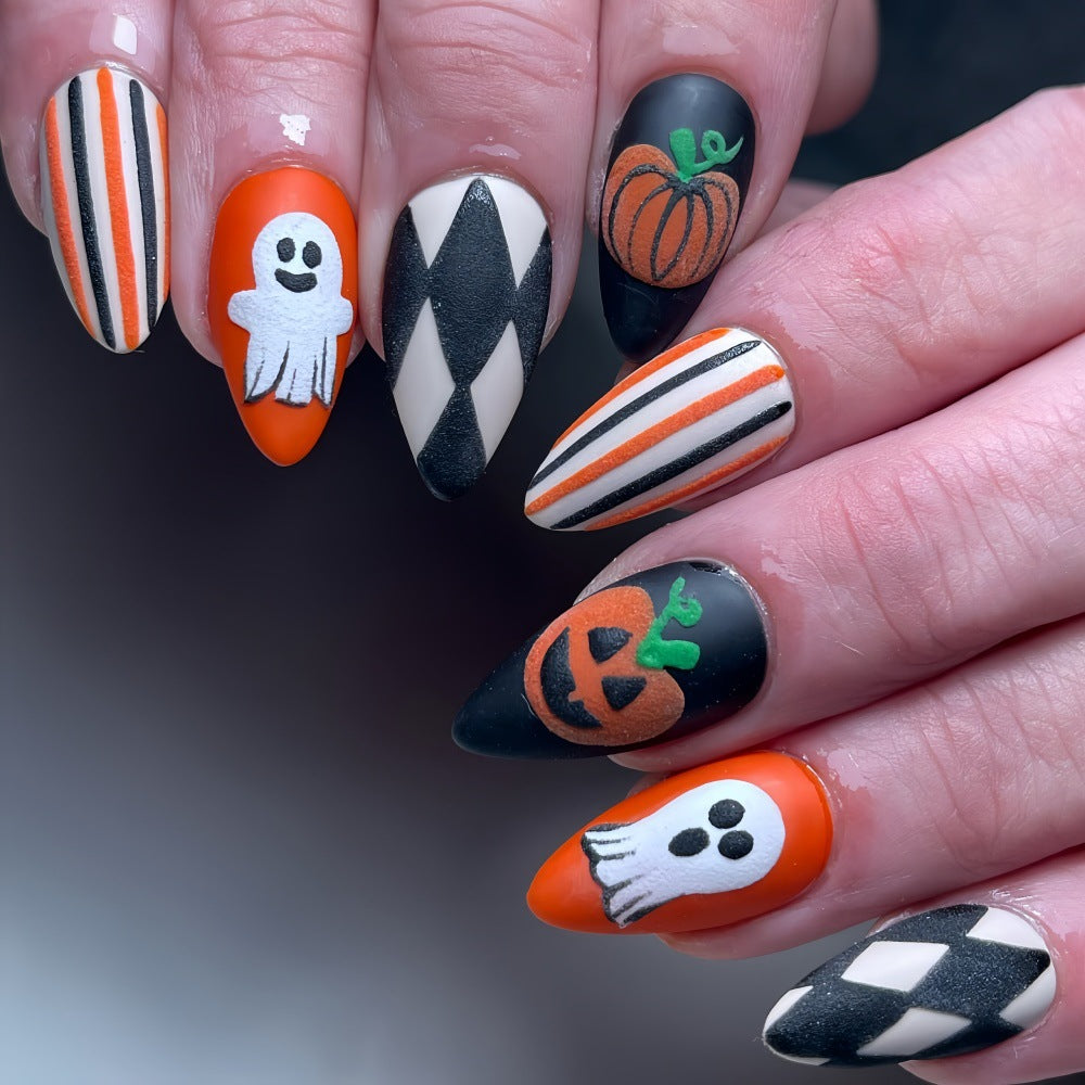 Halloween Theme Artificial Nails Acalora