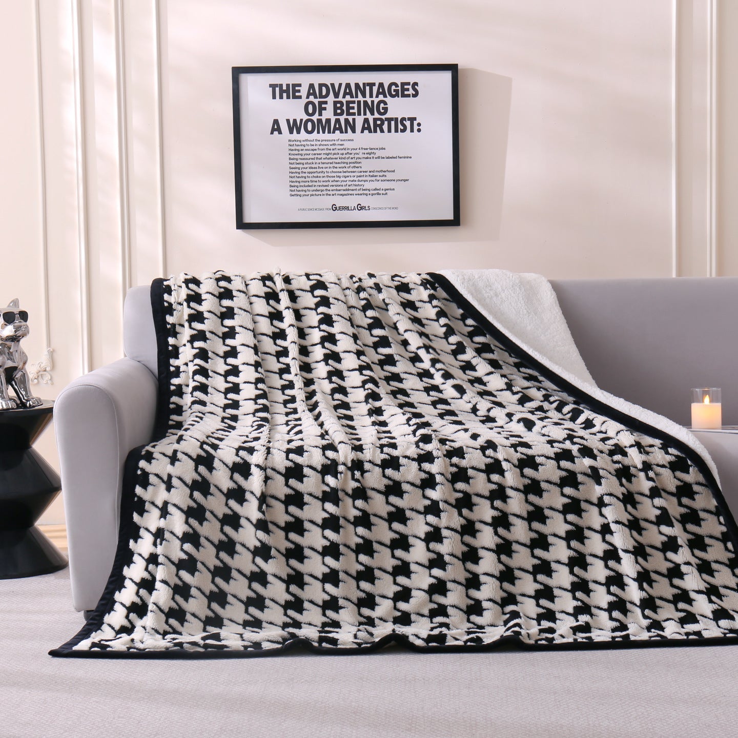Chic Floral Pattern Throw Blanket