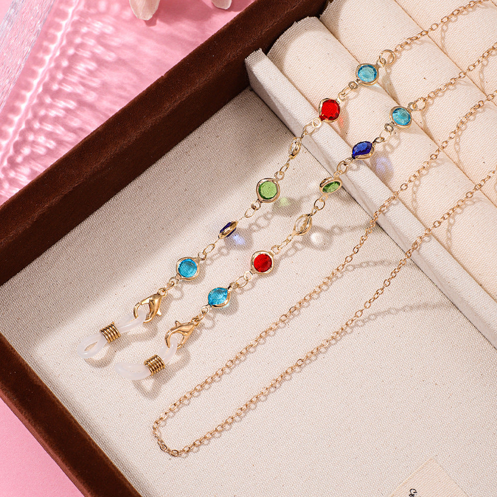 Artistic Beaded Eyewear Chain Acalora