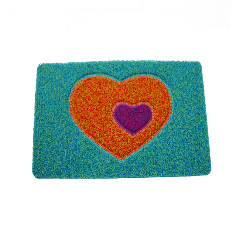 Decorative Heart-Themed Door Mat