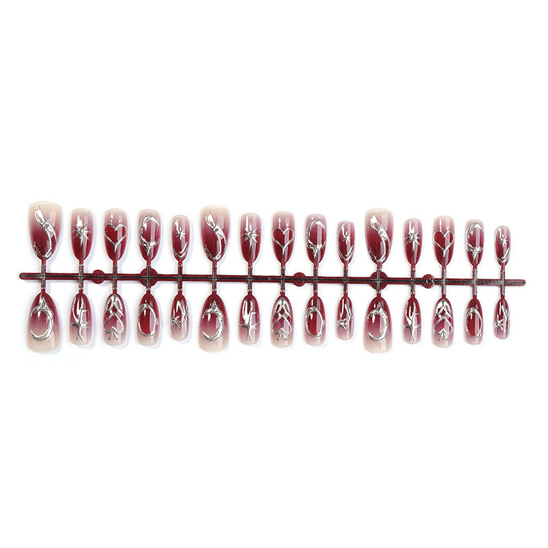 Artistic Floral Ombre Press-On Nails Acalora