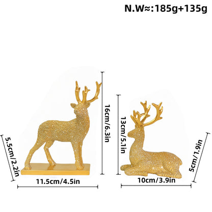 Glittering Reindeer Decorative Figure Acalora