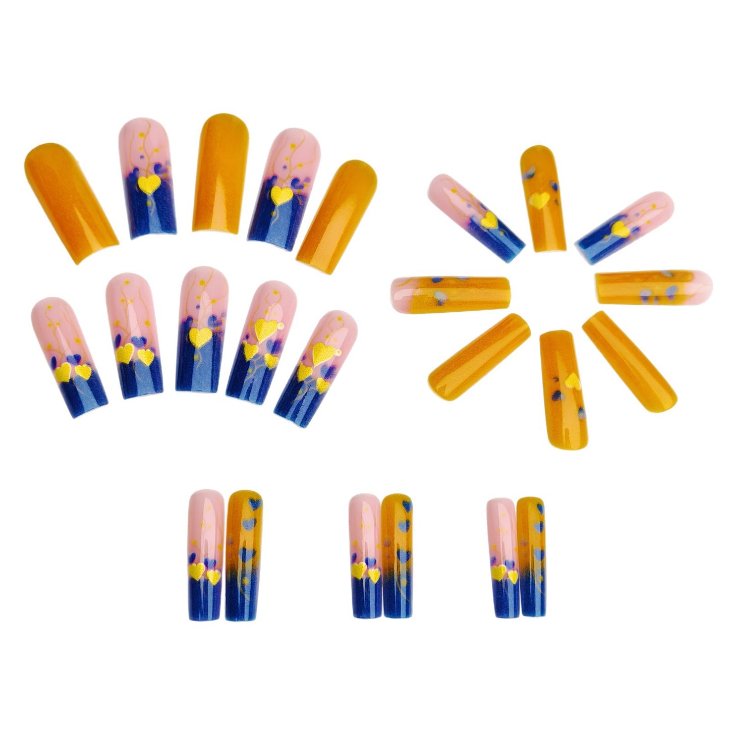 Decorative Heart-Inspired Nail Art Acalora