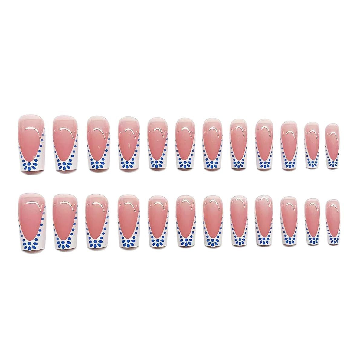 Artistic French Tip Nail Design Acalora