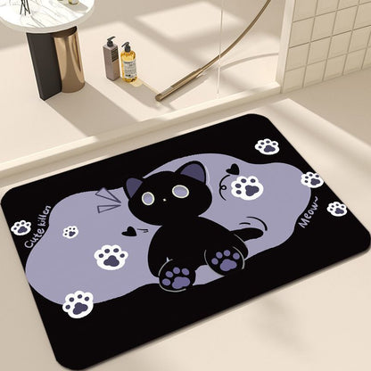 Cute Cat Design Bath Mat