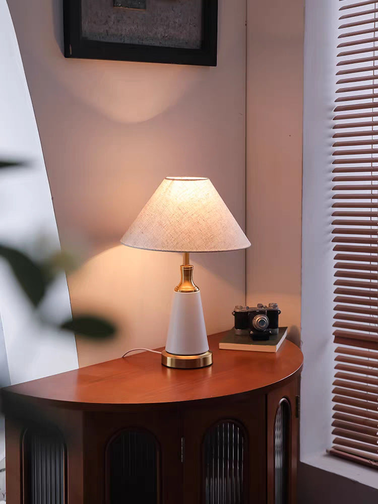 Contemporary Table Lamp with Textured Base