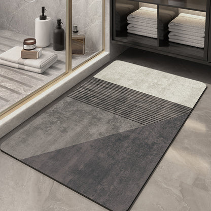Geometric Pattern Soft Bath Mat Acalora
