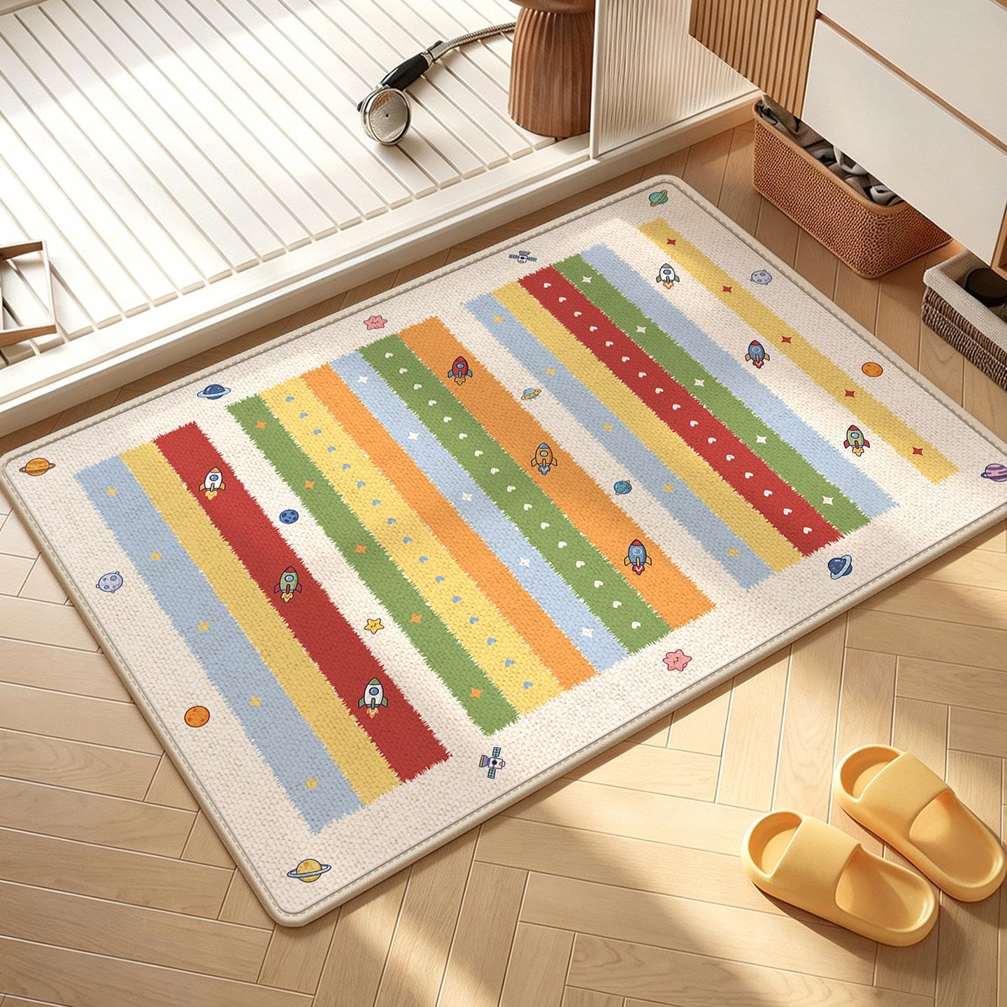 Fun Dot-Patterned Non-Slip Bathroom Mat