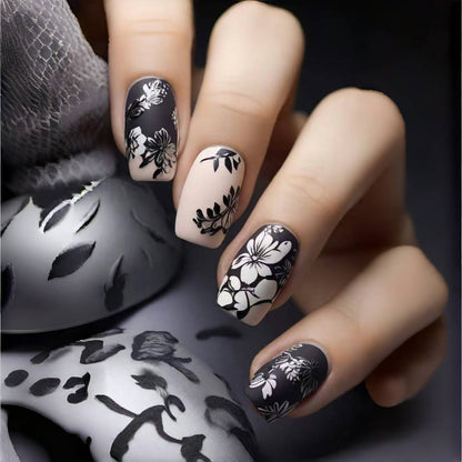 Artificial nails with floral matte design Acalora