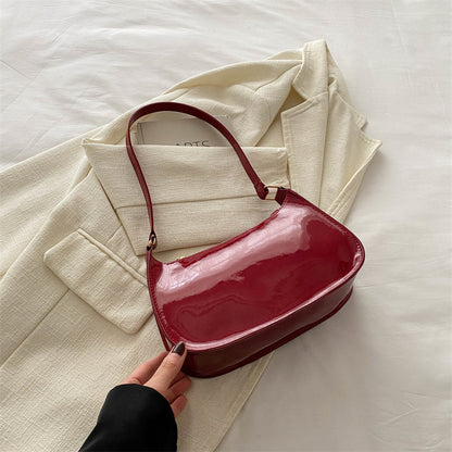 Chic Patent Leather Shoulder Bag Acalora