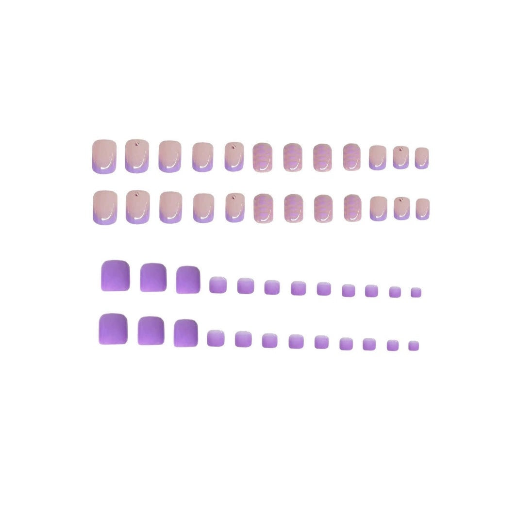 Elegant Nail Art Set with 3D Textured Designs Acalora