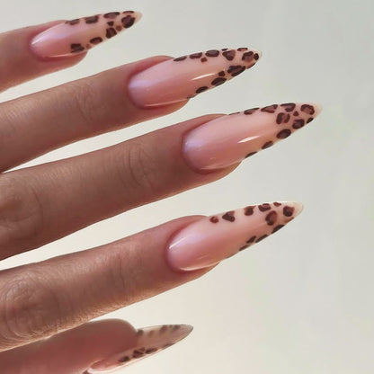Premium Artistic Leopard Print Press-On Nails Acalora