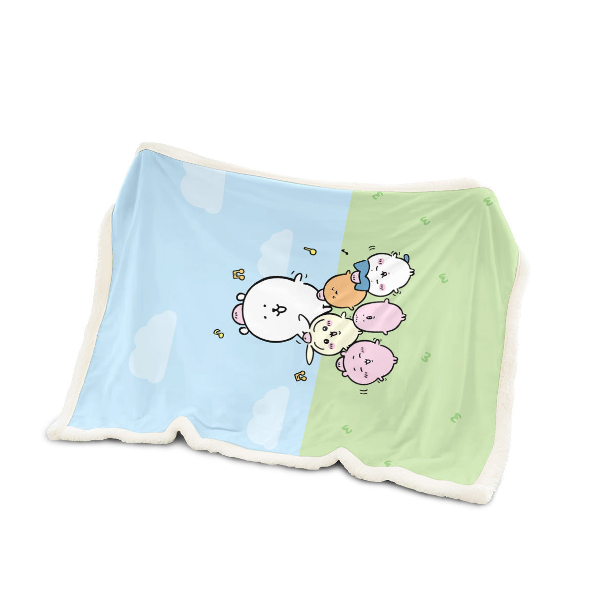 Unisex Cartoon-Themed Fleece Throw Blanket