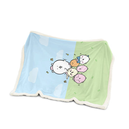 Unisex Cartoon-Themed Fleece Throw Blanket