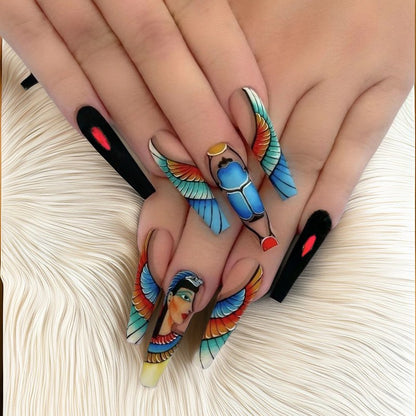 Creative Nail Art with Egyptian Motifs Acalora