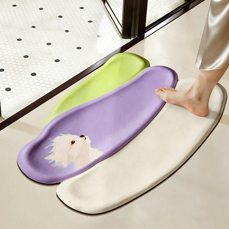 Playful Rainbow-Themed Bath Mat
