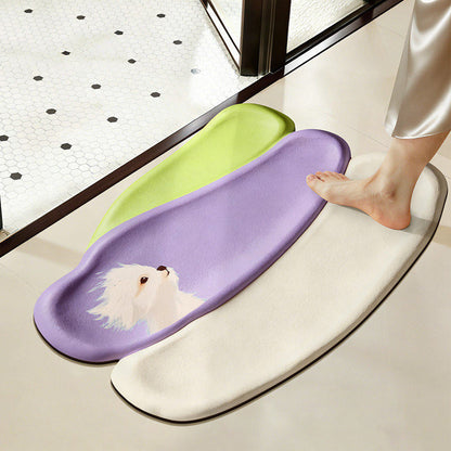 Playful Rainbow-Themed Bath Mat