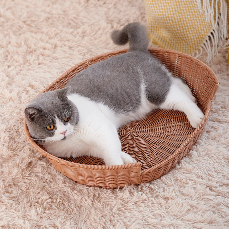 Rattan Cat Bed Acalora