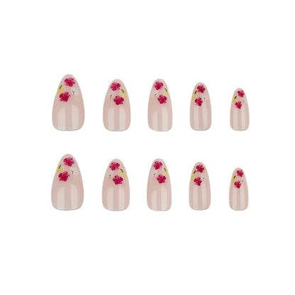 Fake nails with floral accents Acalora