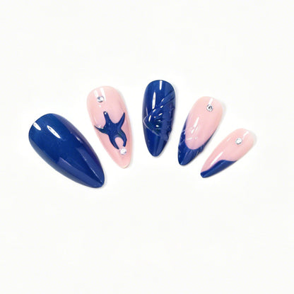 Artistic Ocean-Inspired Nail Art Set Acalora