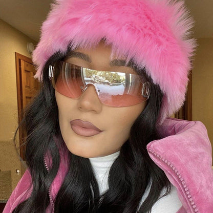 Women's sporty sunglasses in futuristic shield design Bowlift