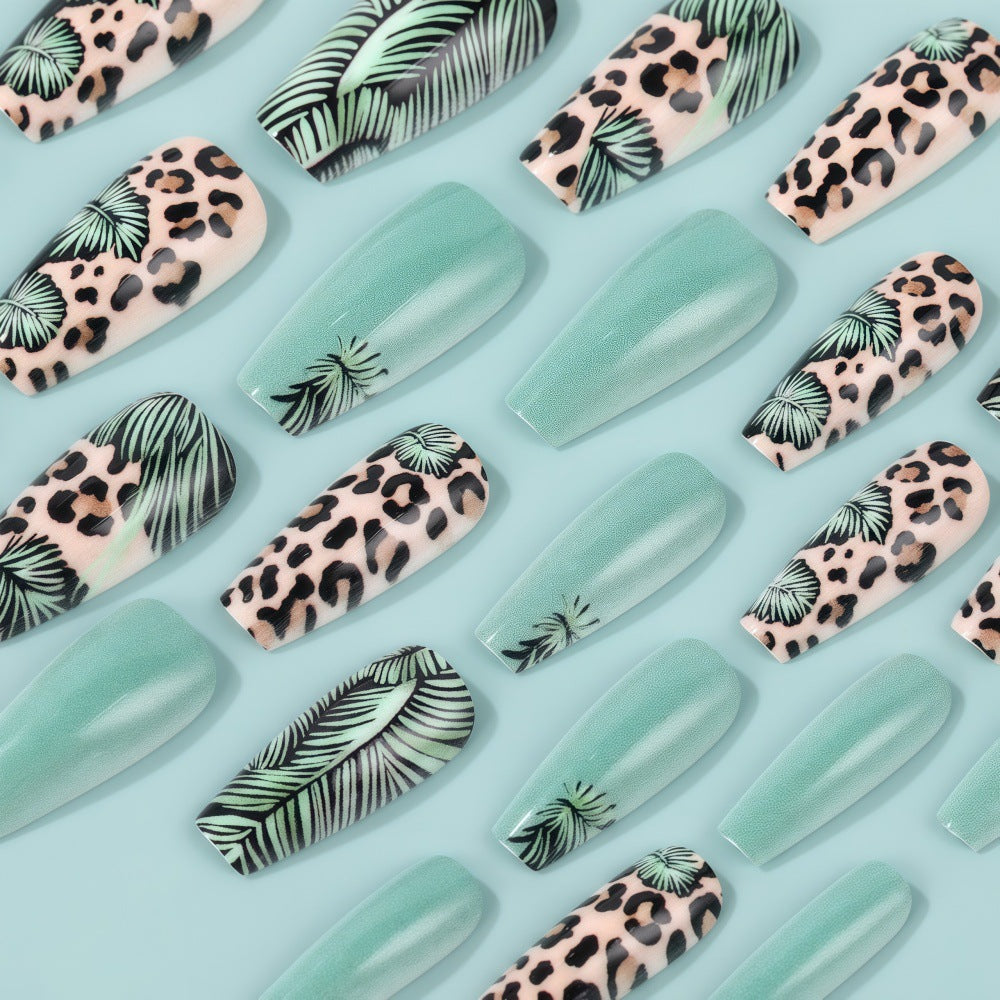 Creative artificial nails with tropical and animal design Acalora