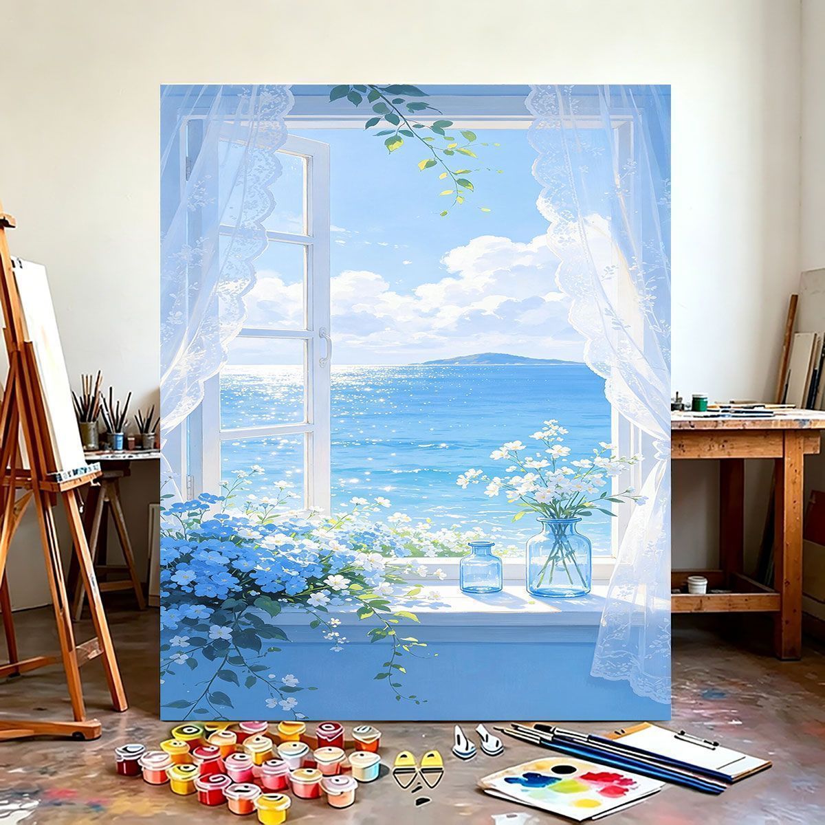 Scenic Coastal View Canvas Art Print