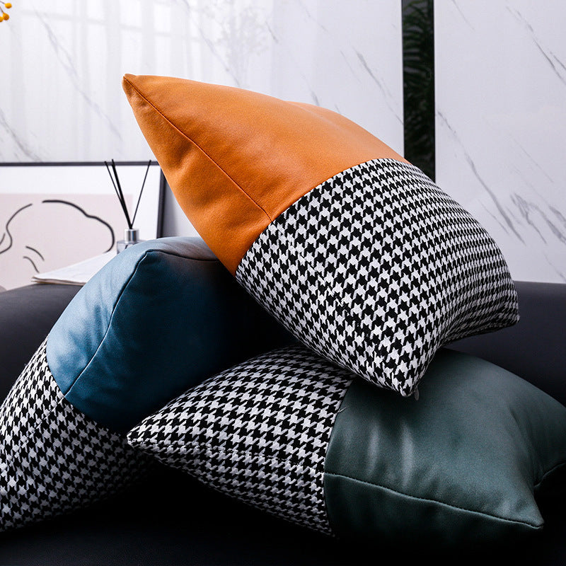 Decorative Houndstooth Pattern Cushion Cover
