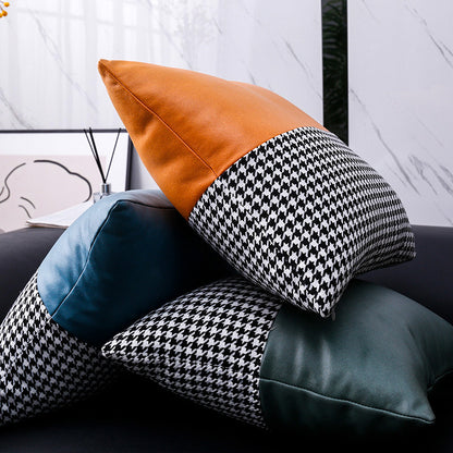 Decorative Houndstooth Pattern Cushion Cover