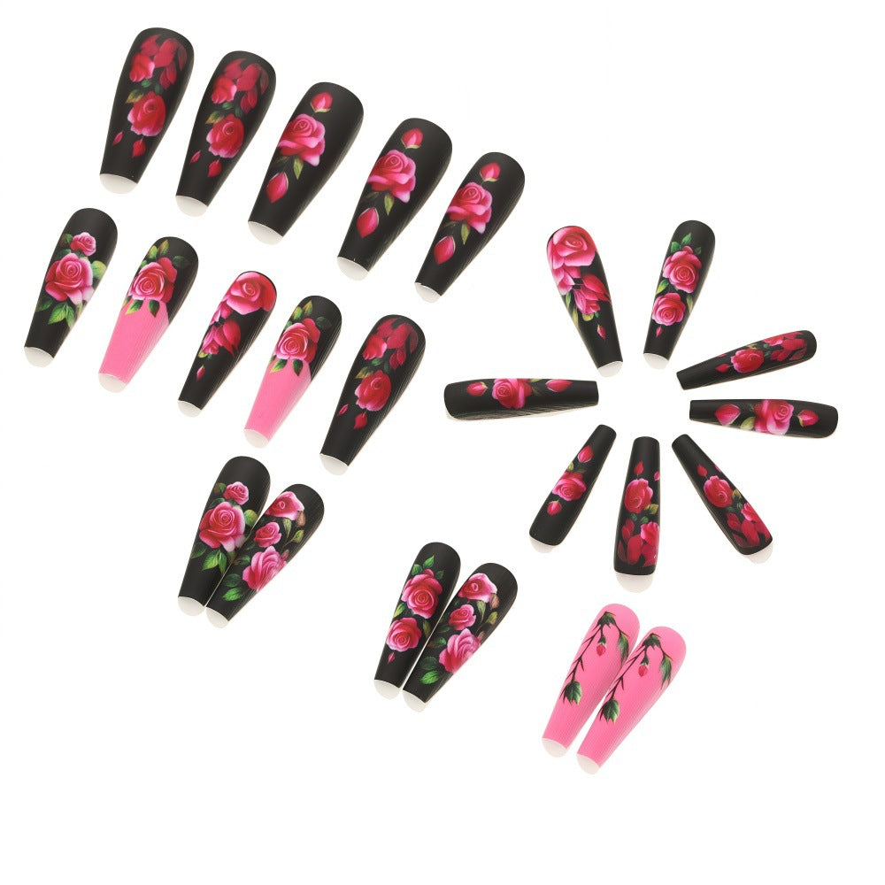 Artistic Rose Nail Tips Acalora