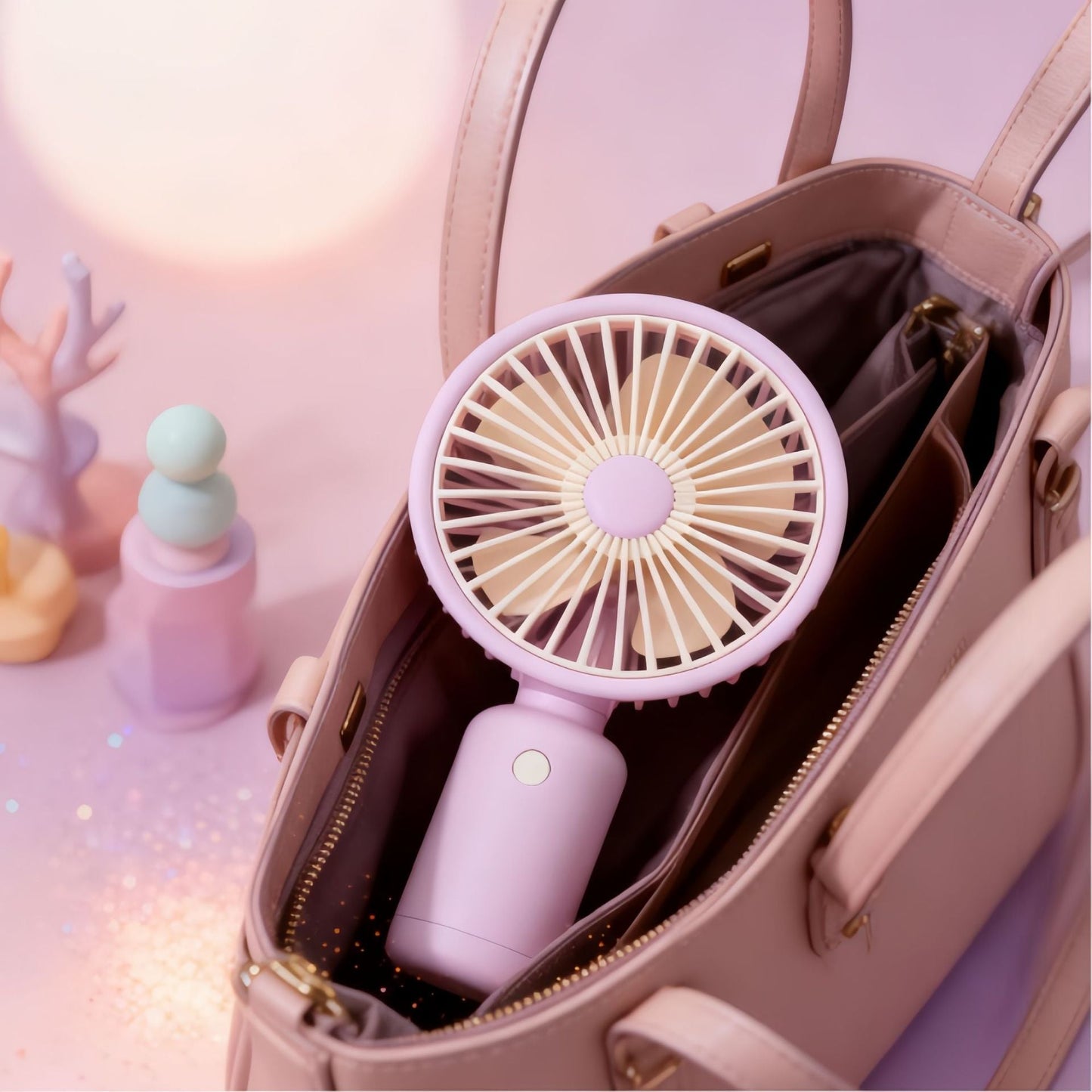 Women's portable USB mini fan with adjustable speed control Bowlift