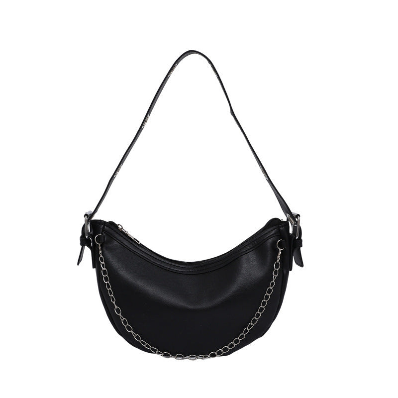 Modern Chain-Handled Hobo Bag Acalora