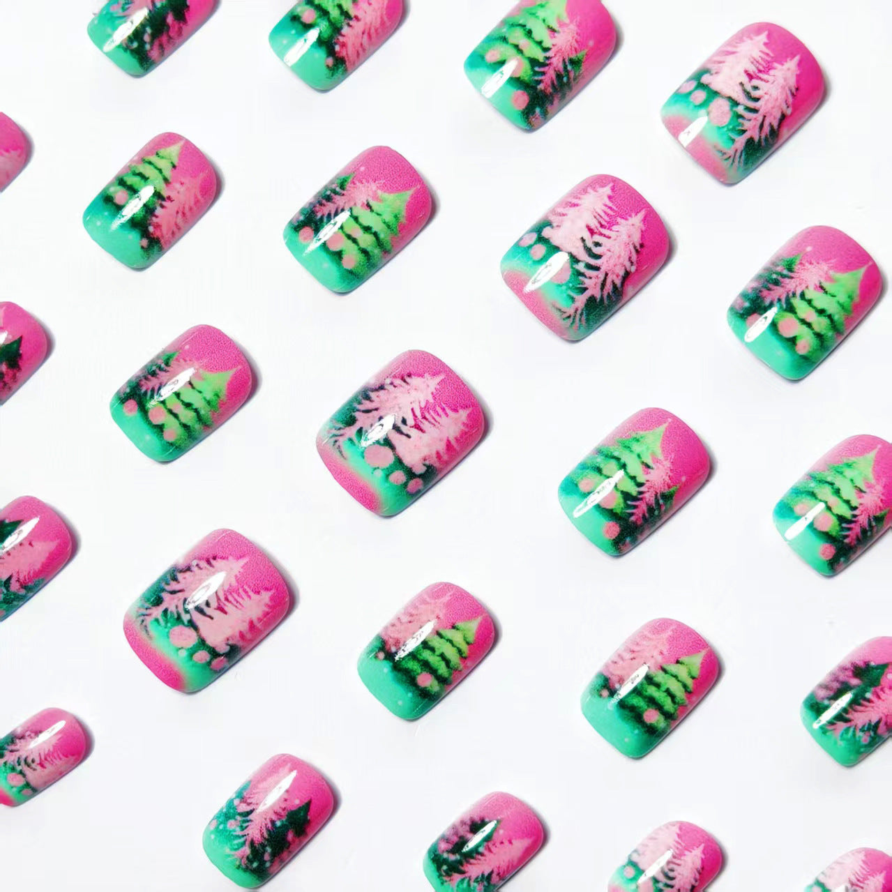 Seasonal Tree-Themed Nail Art Acalora