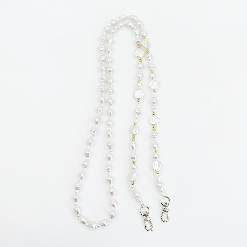 Pearl-Embellished Eyewear Chain Acalora