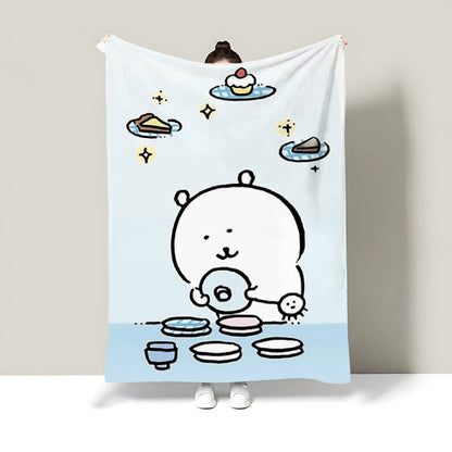 Cartoon-Themed Fleece Throw Blanket