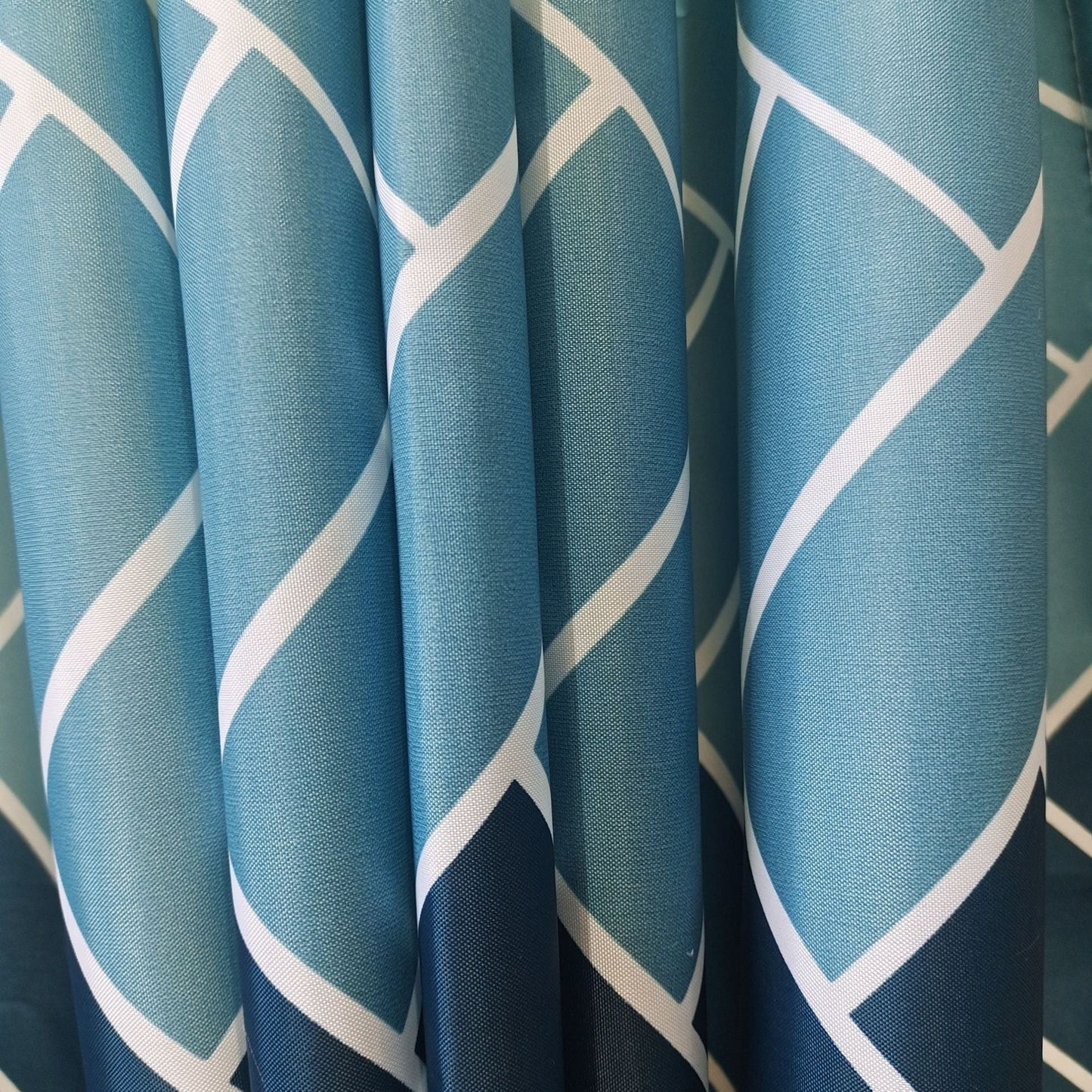 Geo-Patterned Shower Curtain