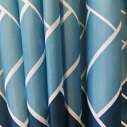 Geo-Patterned Shower Curtain