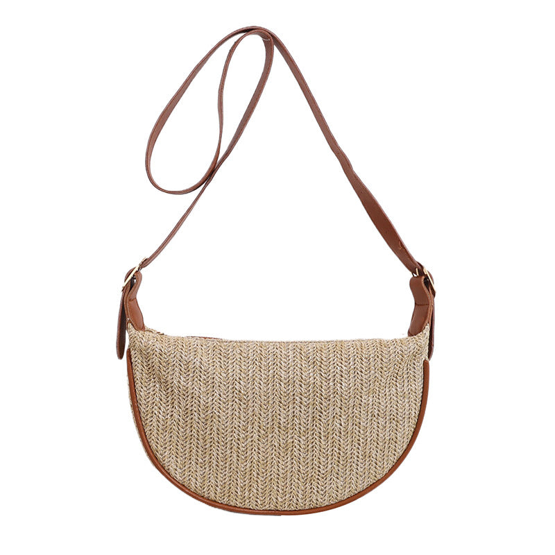 Vintage-Inspired Woven Crossbody Bag Acalora