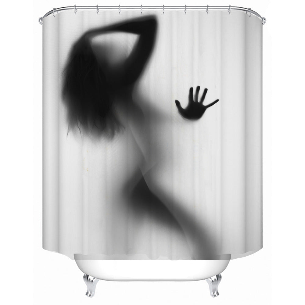 Artistic Silhouette Shower Curtain