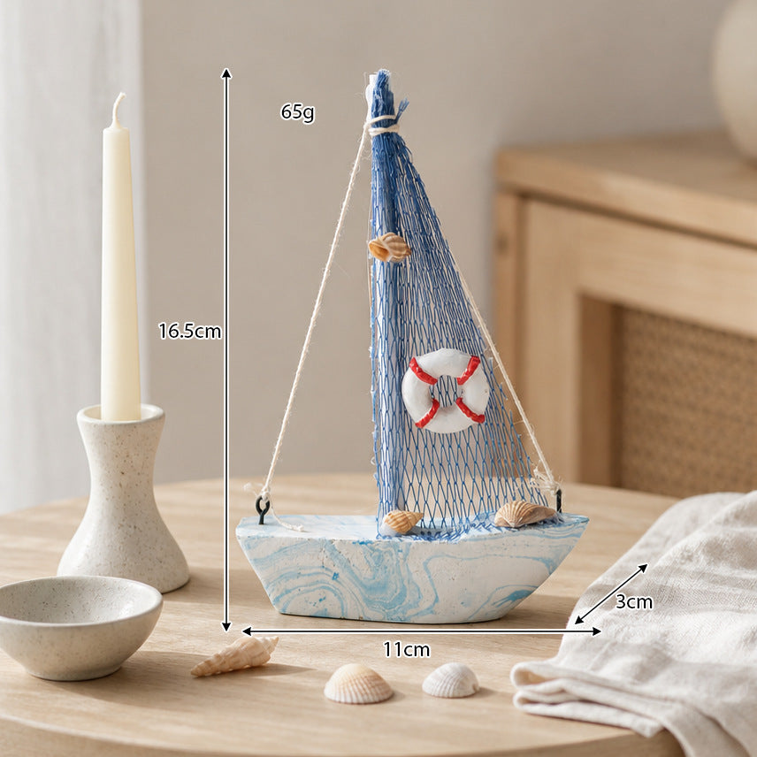 Maritime Sailboat Center Piece