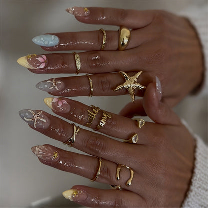 Floral Decorative Press-On Nail Set Acalora 1788495993