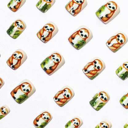 Sloth-Inspired 3D Nail Art Acalora