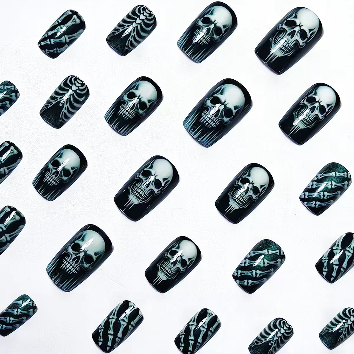 Gothic Skull and Bone Nail Art Set Acalora