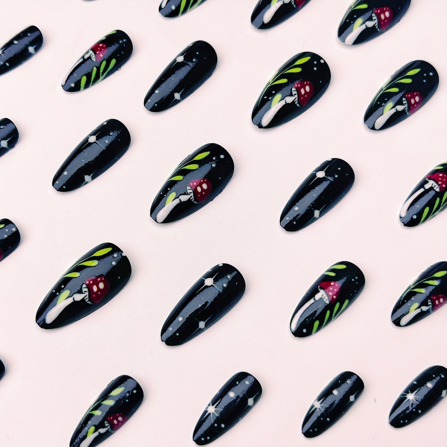 Artistic Mushroom Design Nail Art Acalora