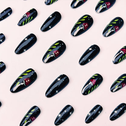 Artistic Mushroom Design Nail Art Acalora