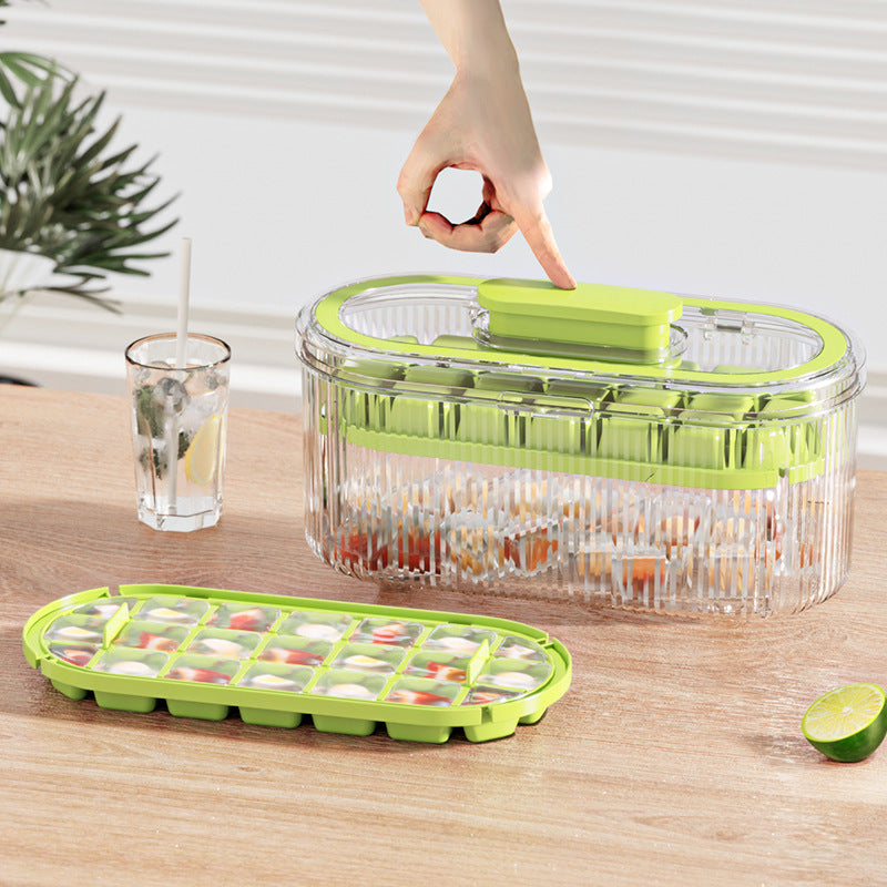 Ladies stackable ice cube tray with practical scoop and airtight lid Kalsten