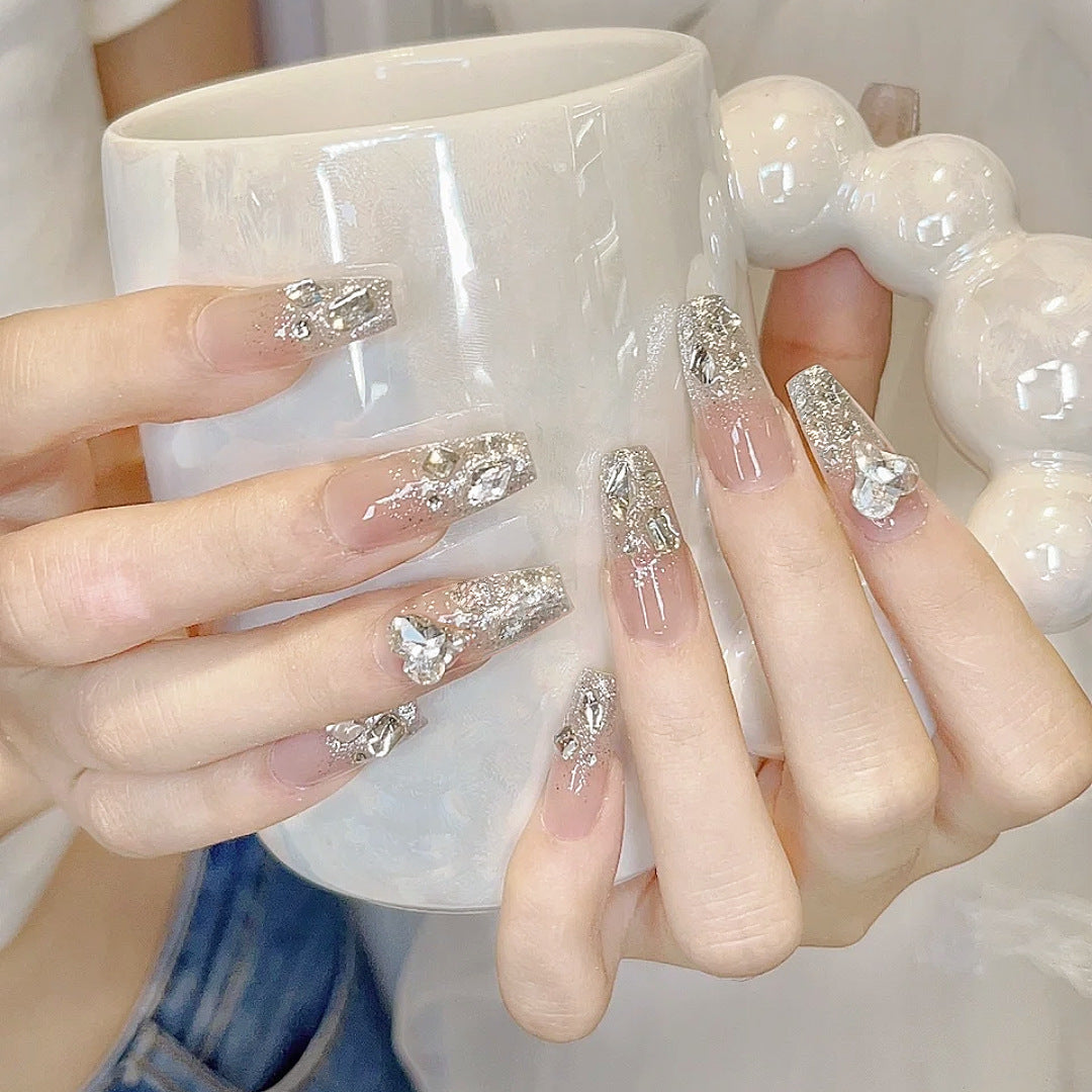 Sparkling Rhinestone Press-On Nail Set Acalora