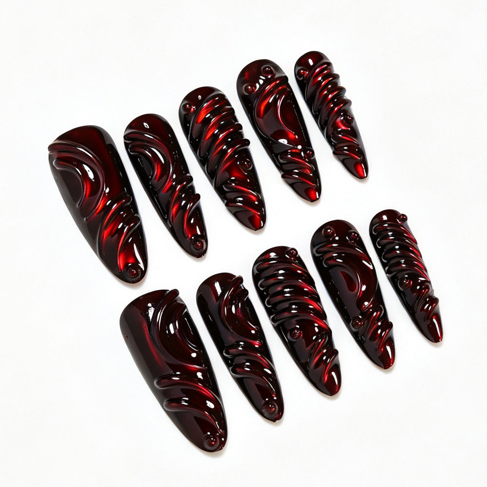 Artistic Stiletto Nail Art Extensions Acalora