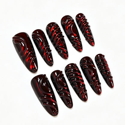 Artistic Stiletto Nail Art Extensions Acalora
